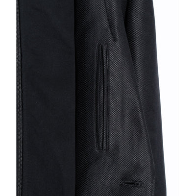 FAKE LAYERED HOODED JK / BLACK