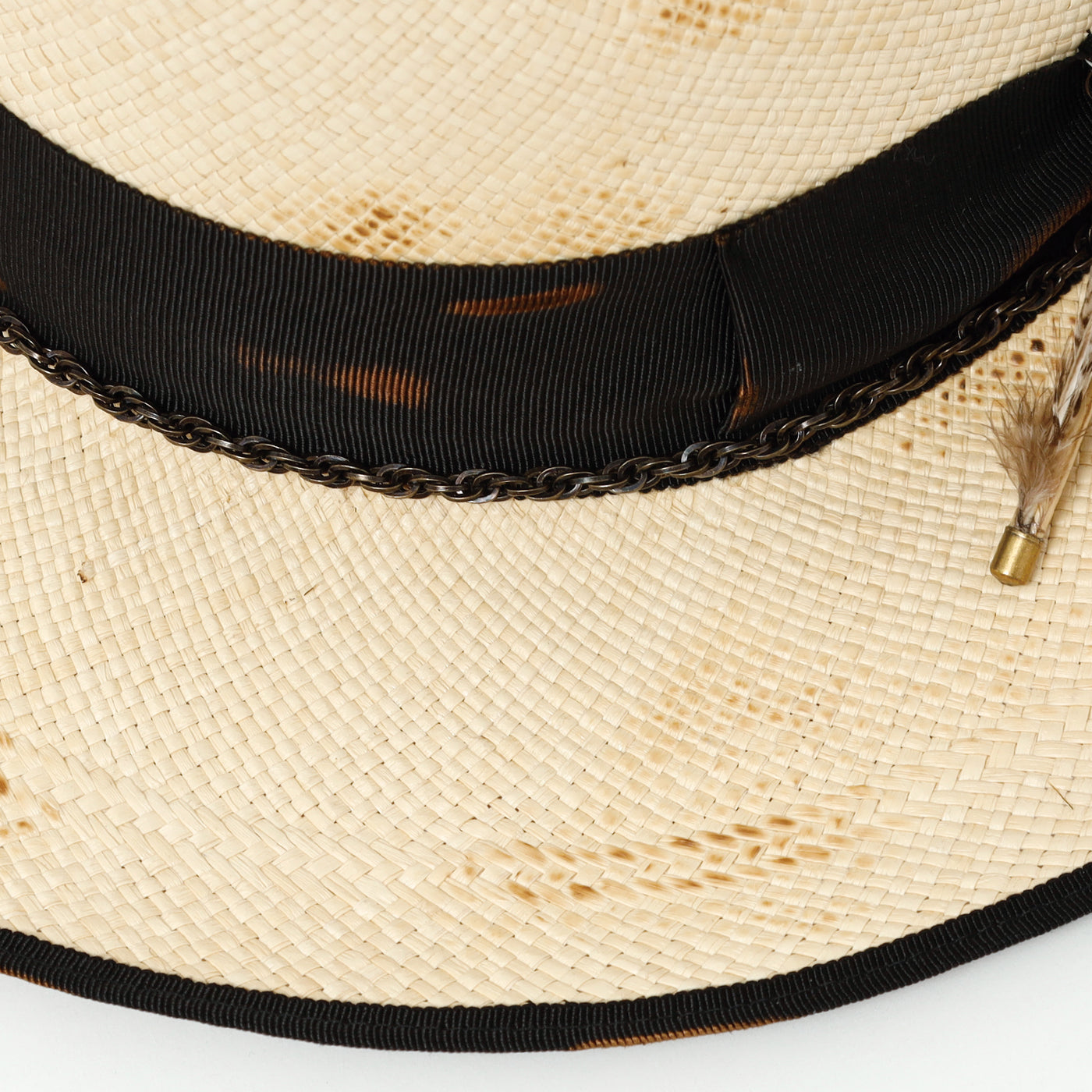 Feather Chain Western Hat / BEIGE