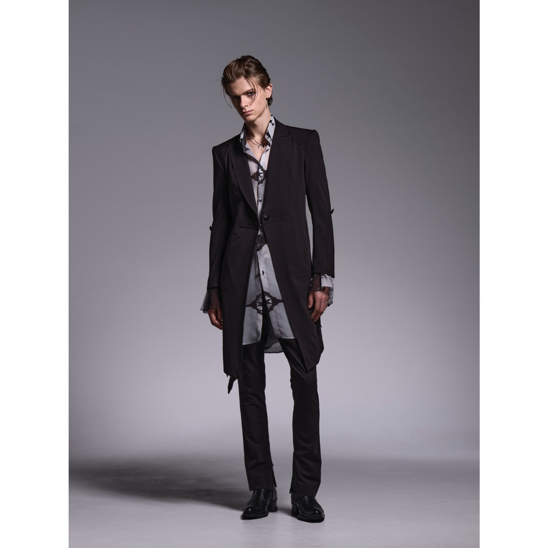 kiryuyrik(キリュウキリュウ)T/R Gabardine GothFlareJacket / Black