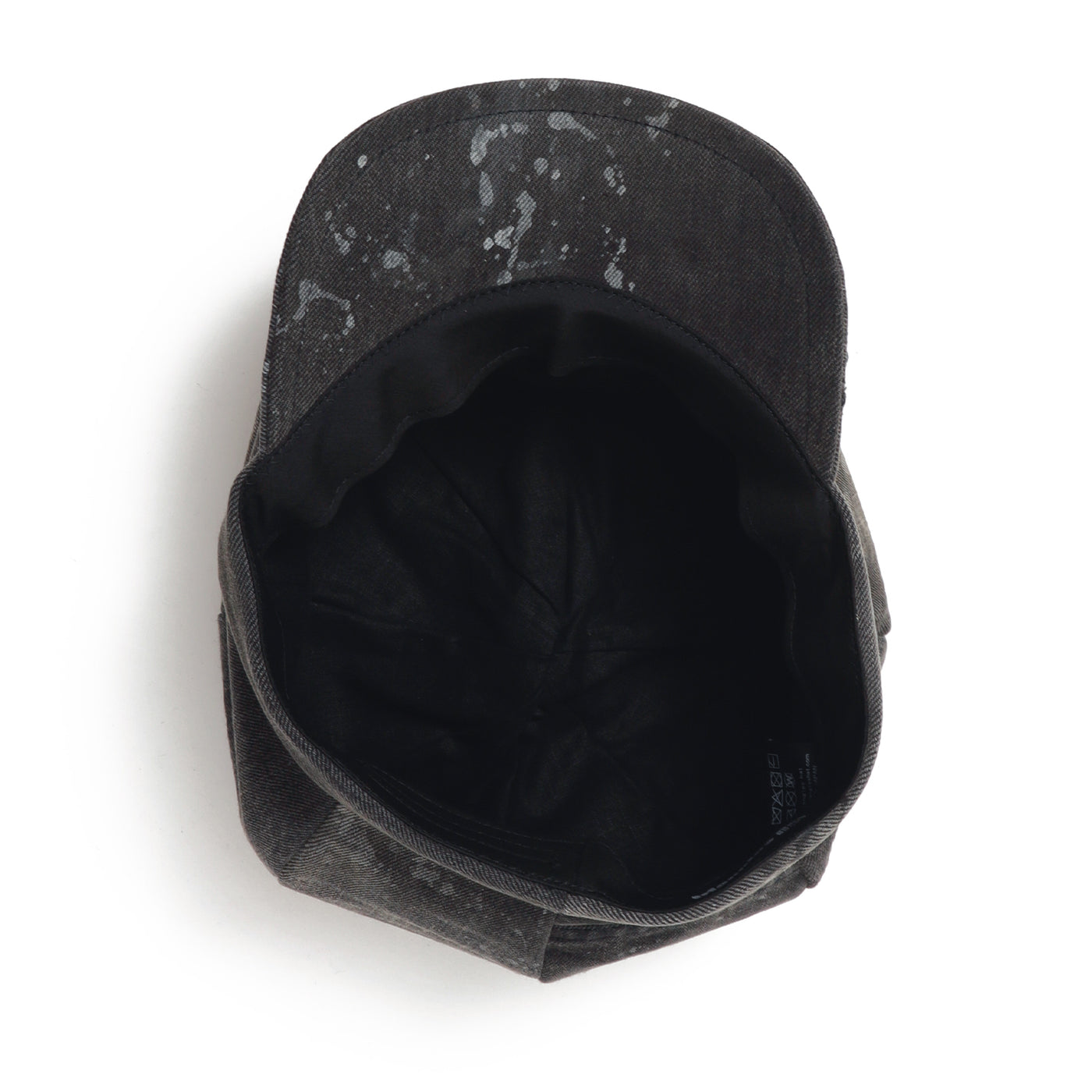 Painting & Damaged Denim Casquette / BLACK