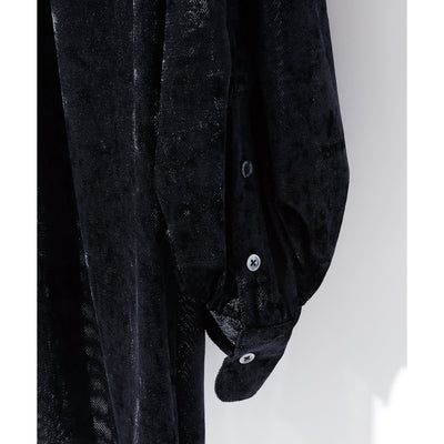 VELOUR VEIL PIRATE SHIRT / BLACK