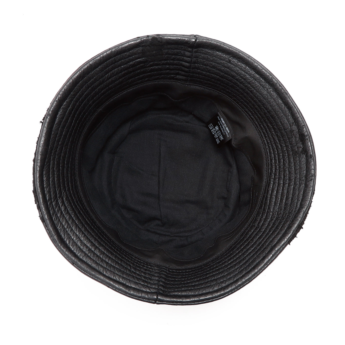 Damege Leather Bucket Hat / BLACK