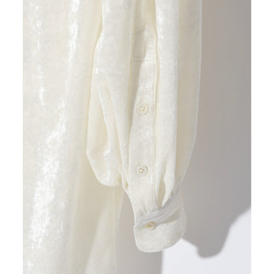 VELOUR VEIL PIRATE SHIRT / WHITE