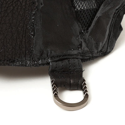 REMAKE LEATHER PATCH BB CAPⅡ / BLACK
