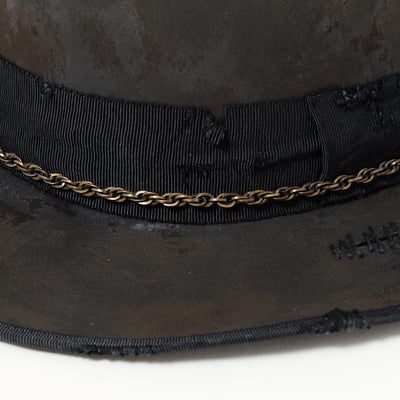 Charcoal Beaver Fedora Hat / BLACK