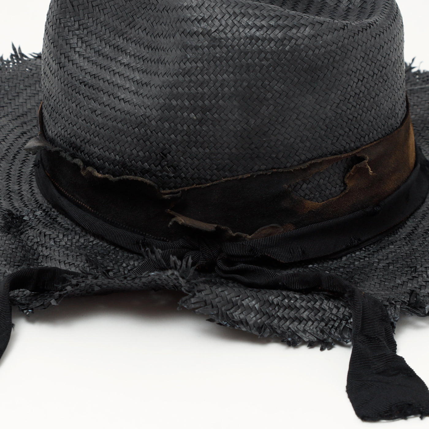 Black Paper Fedora Hat / BLACK