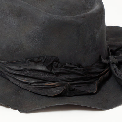 Charcoal Mirage Fedora Hat / BLACK