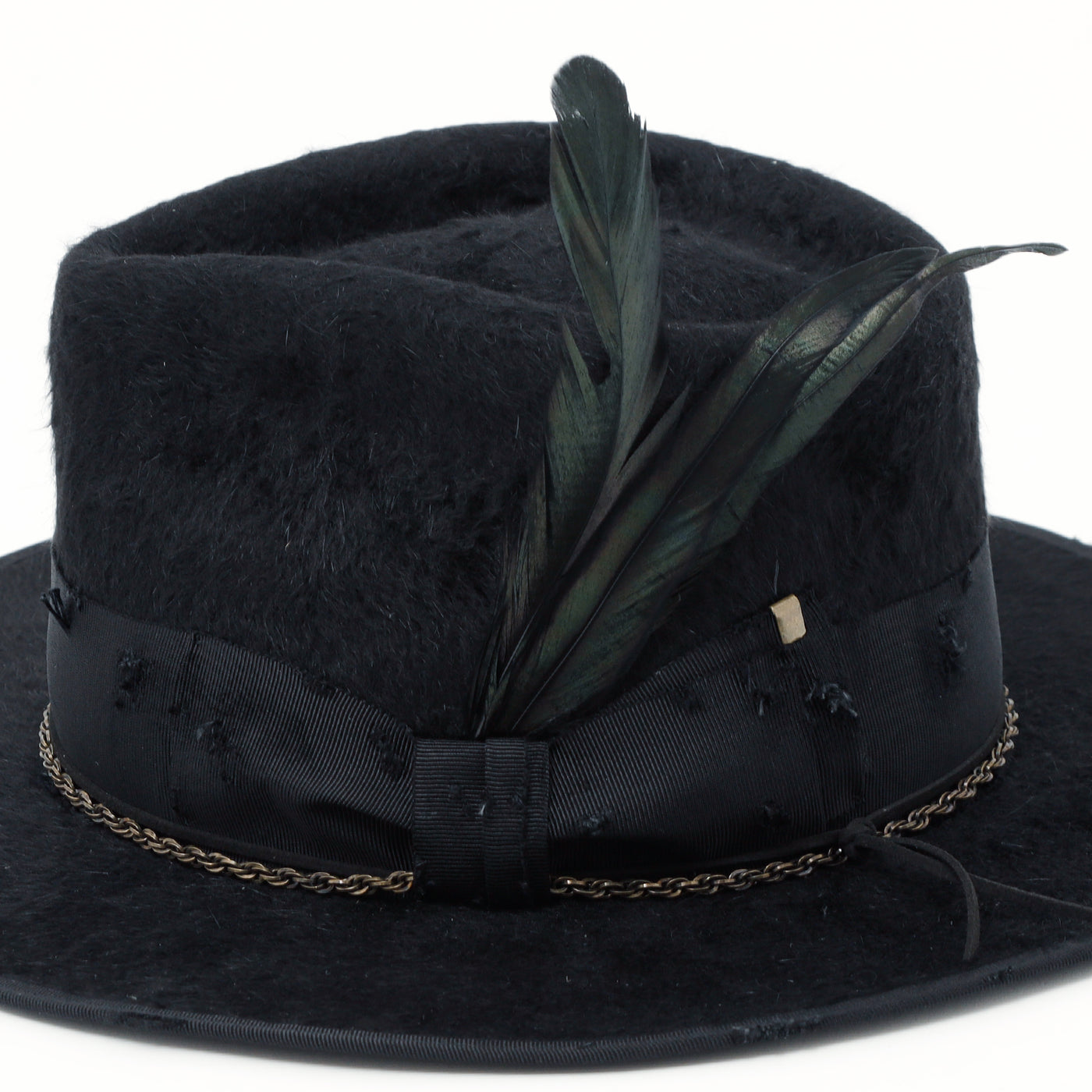 Midnight Crow Chain Hat / BLACK