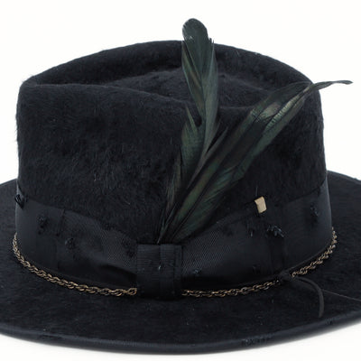 Midnight Crow Chain Hat / BLACK