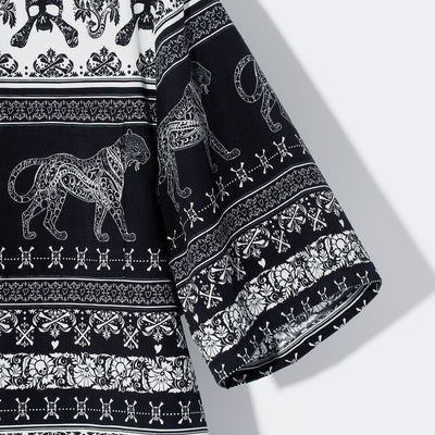 ETHNIC HALF SLEEVE SH / BLACK