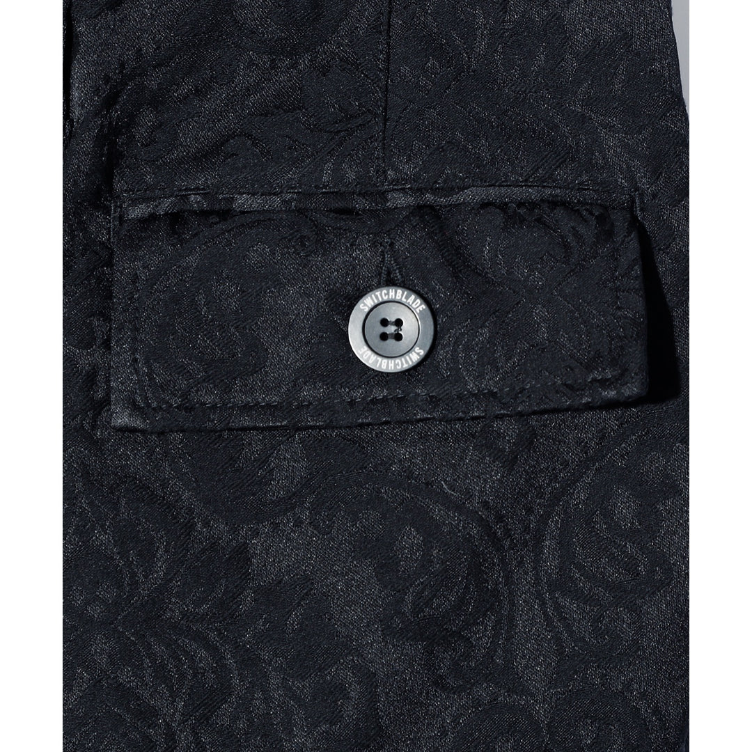 SWITCHBLADE(スイッチブレード) JACQUARD TAPERED RIDING PT / BLACK