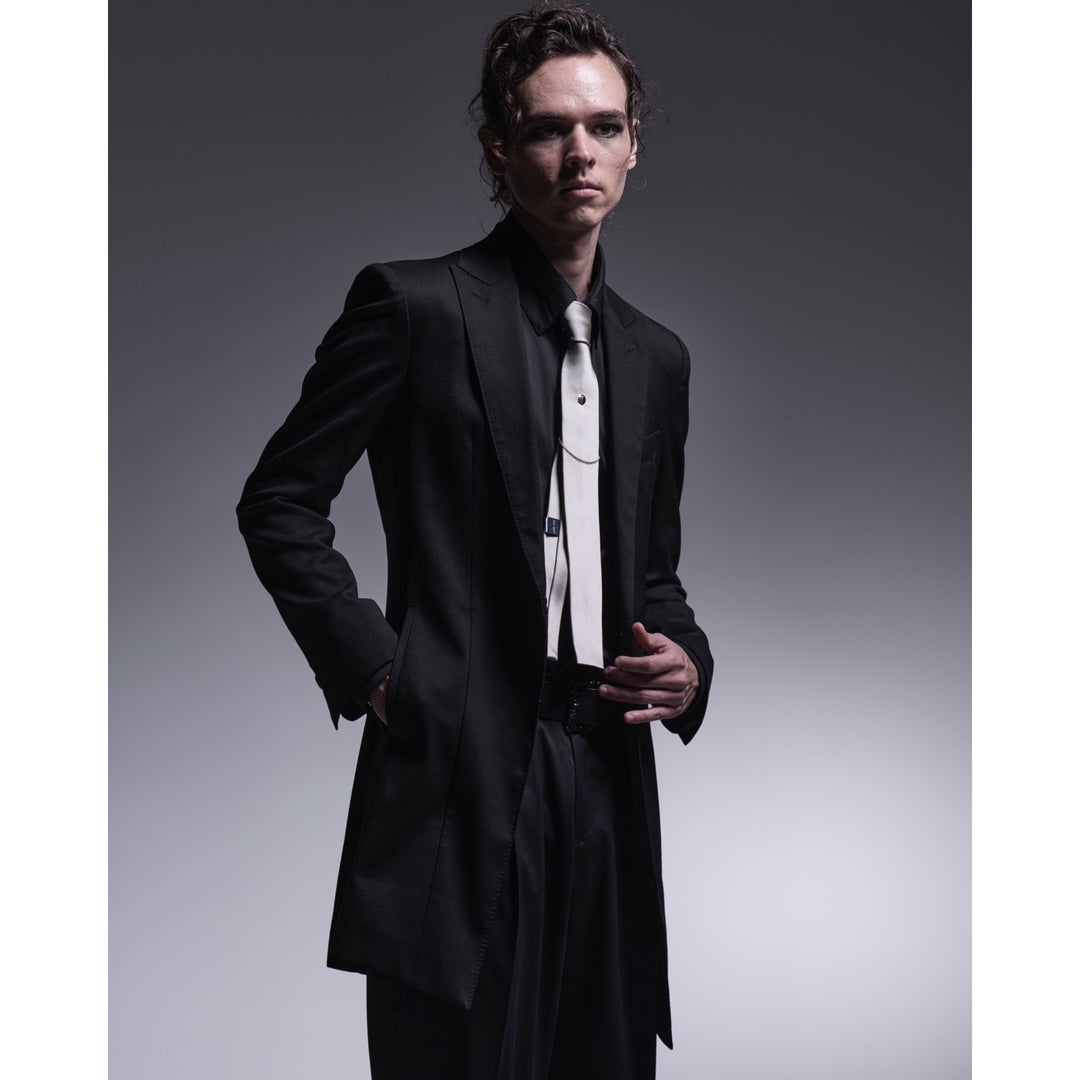 kiryuyrik(キリュウキリュウ)2/76Gabagine LingPeackedJacket / black