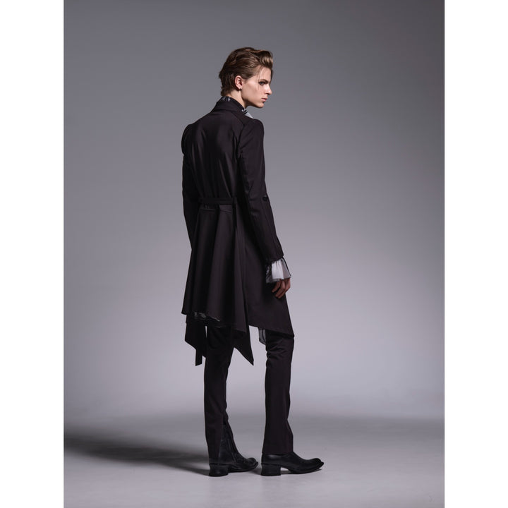 kiryuyrik(キリュウキリュウ)T/R Gabardine GothFlareJacket / Black