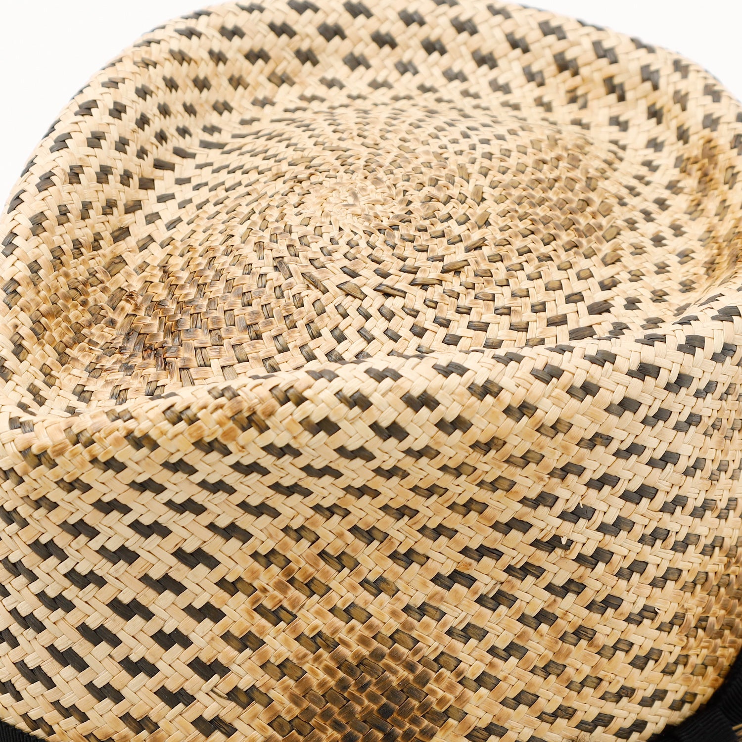 Triangle Rice Hat triangles hat(トライアングルズハット) Burned Mix Panama Hat w/Feather / BEIGE ...