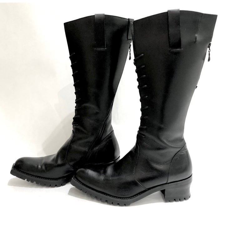 kiryuyrik(キリュウキリュウ)Cow LaceUpLongBoots / Black – ANRE-R SALON