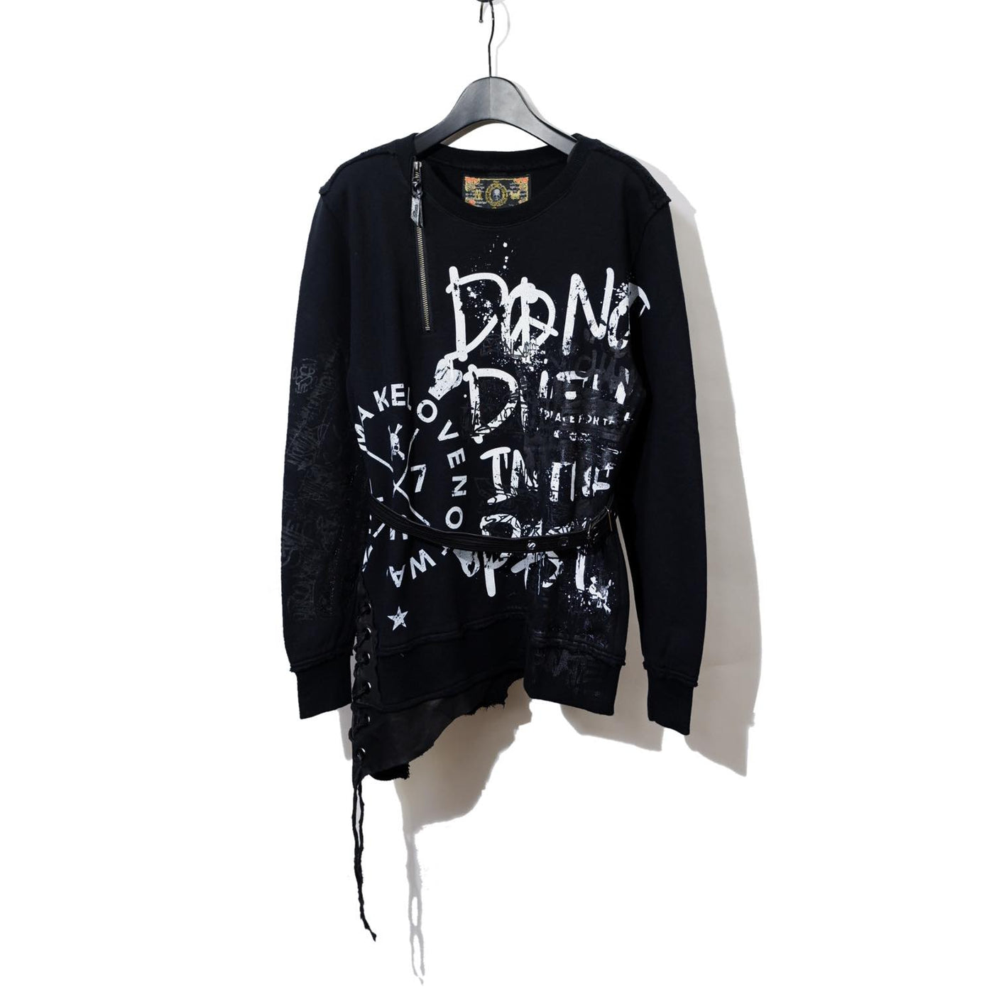 Remake C-NECK SWEAT(GRAPHIC) / BLACK