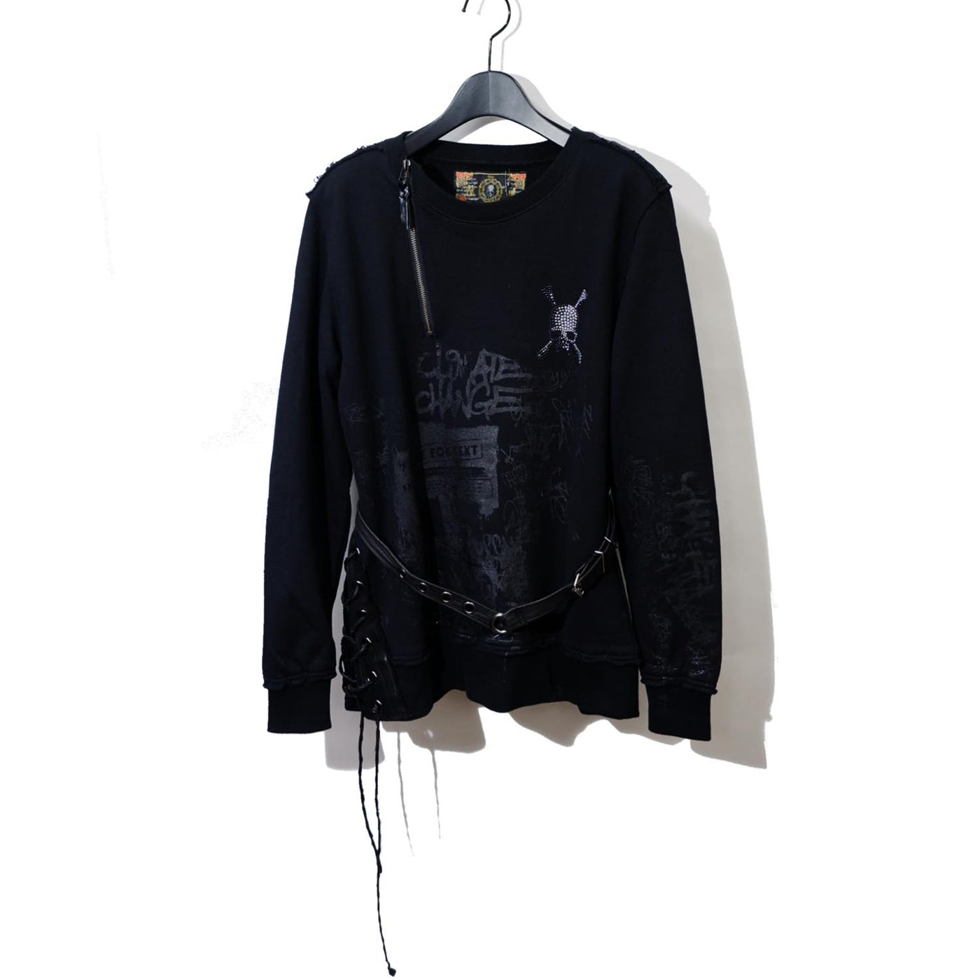 Remake C-NECK SWEAT(METAL) / BLACK