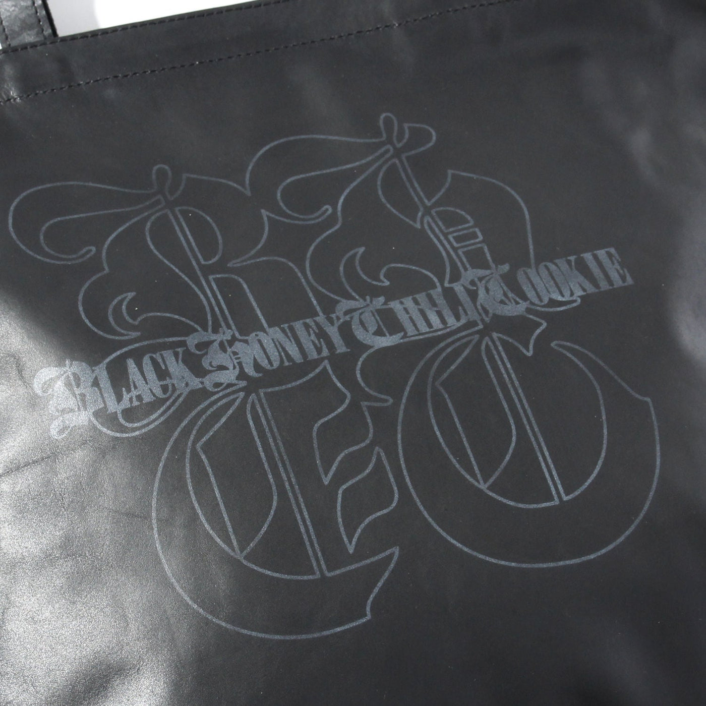 B.H.C.C Big Logo Leather Tote Bag / BLACK