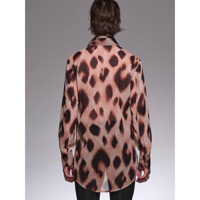 LeopardYOURYU Shirt / Black&Beige