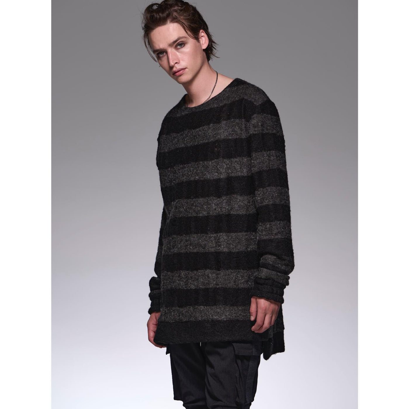 DamageBorder PullOver / Black&Gray