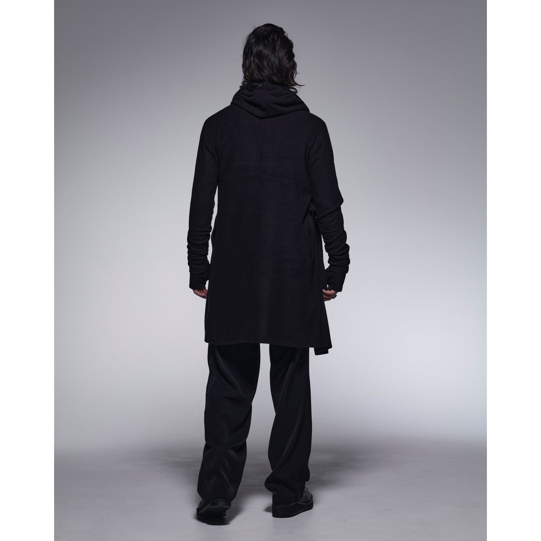 kiryuyrik(キリュウキリュウ)Heat Tech Jersey Wrap Cardigan / Black