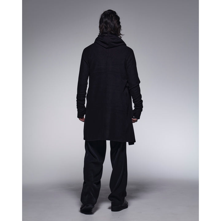 kiryuyrik(キリュウキリュウ)Heat Tech Jersey Wrap Cardigan / Black