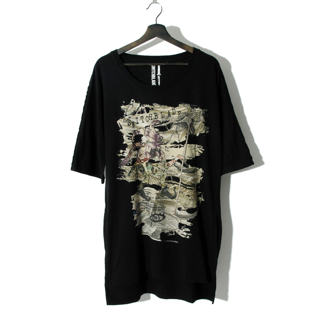 HYDE着 CLOWN DOLMAN SLEEVE TEE SWITCHBLADE(スイッチブレード)CLOWN DOLMAN SLEEVE TEE / BLACK