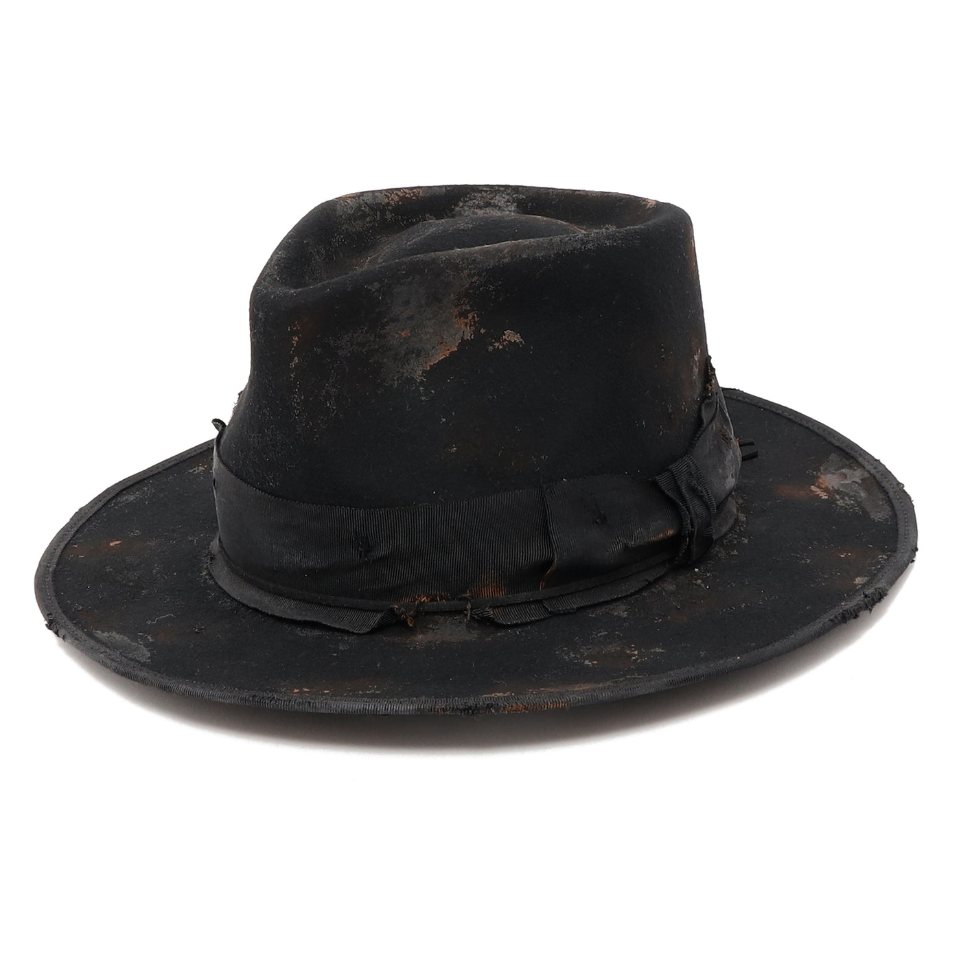 Wool Burned Paint Hat / BLACK