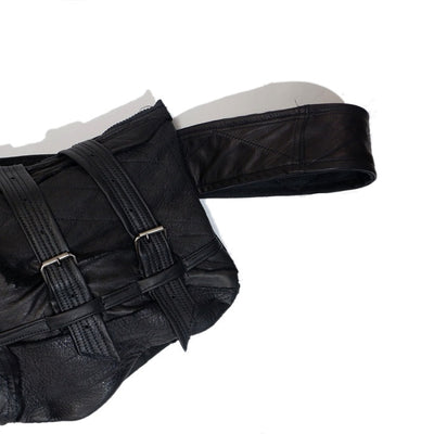 Leather Body Bag B / BLACK