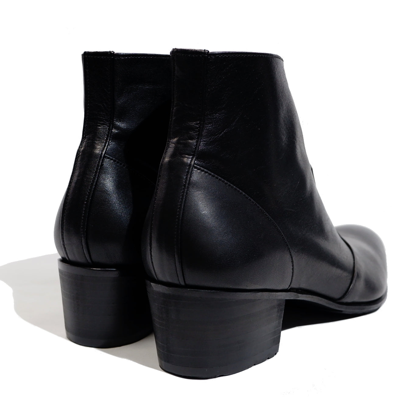 Side zip Heel Boots / BLACK