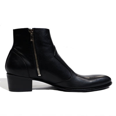 Side zip Heel Boots / BLACK