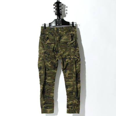ARMY BROKEN STRETCH GARMENT DYEING CARGO PANTS / D:CAMOFLAGE