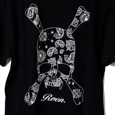 PAISLEY BACK SKULL S/S TEE / BLACK