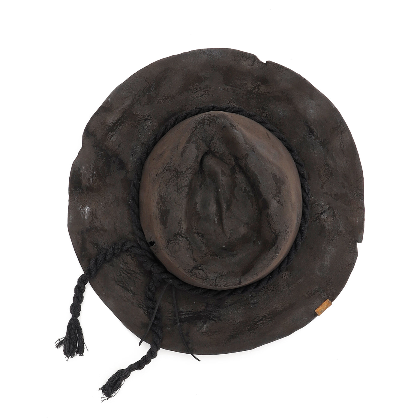 Rabbit Charcoal Burned Rope Hat / CHACOAL