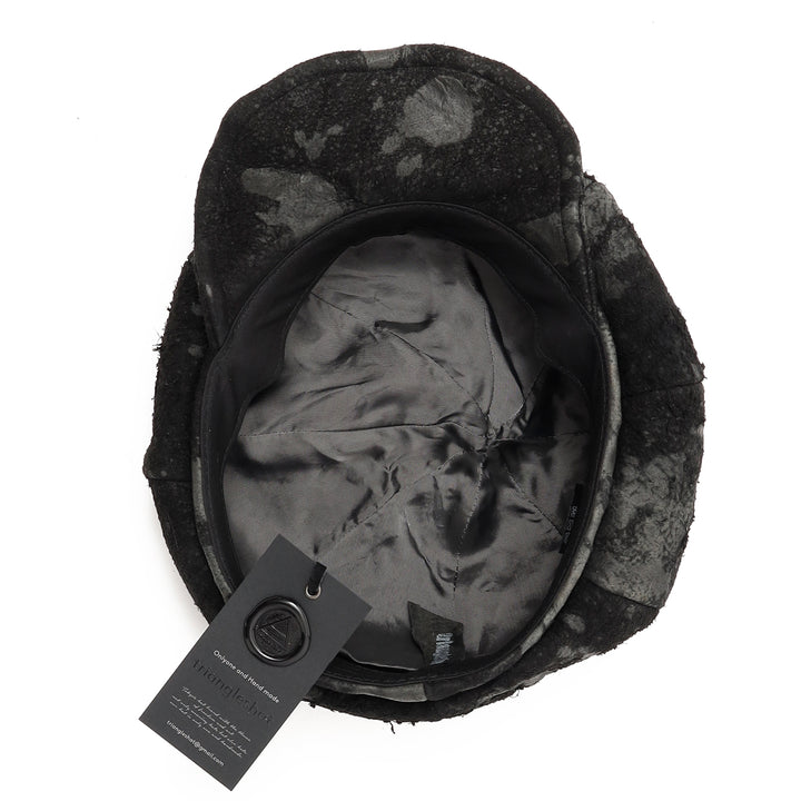 triangles hat(トライアングルズハット)Crush Black Sheepskin Leather