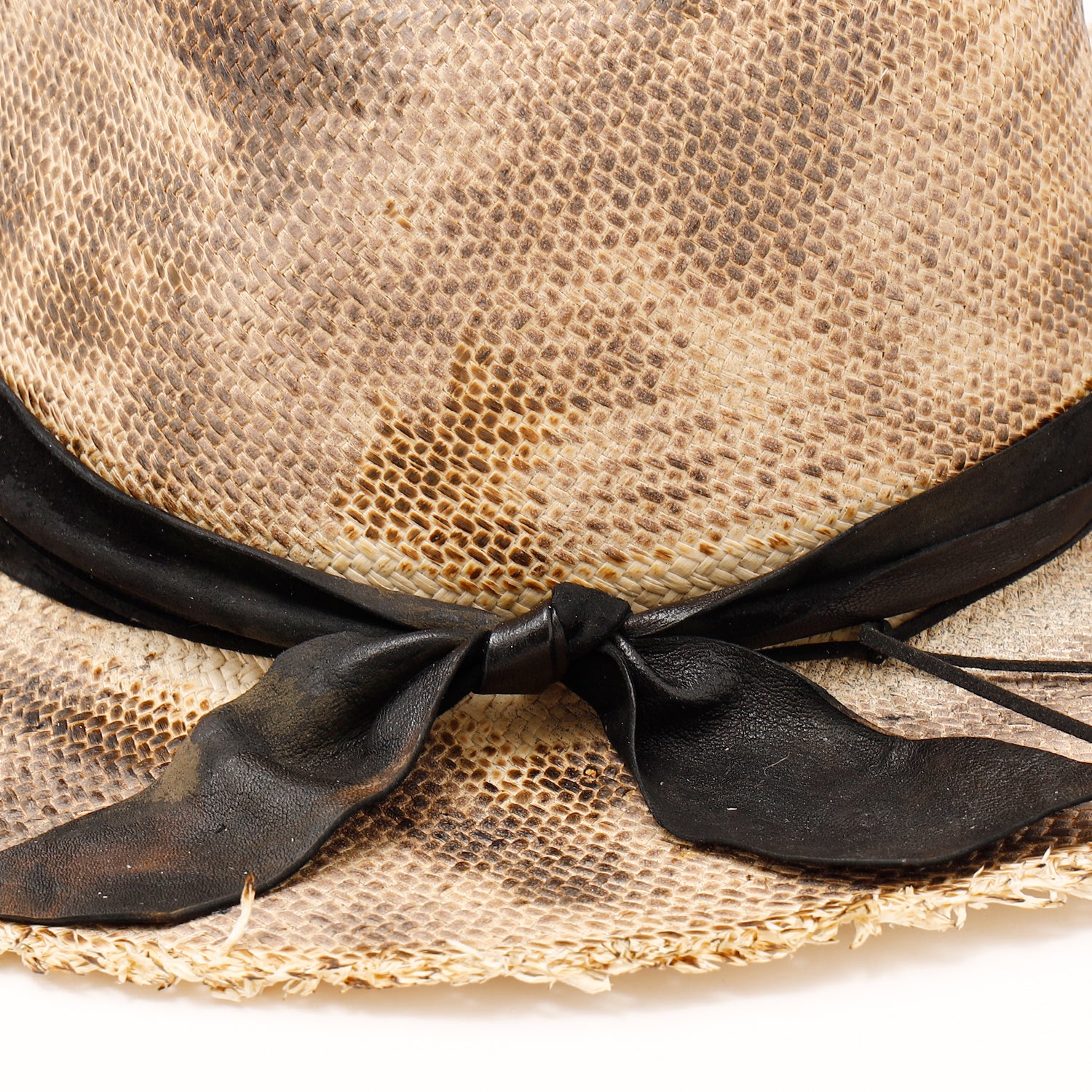 Small Triangle Hat triangles hat(トライアングルズハット)Leather Ribbon Burned Panama Hat / BEIGE ...