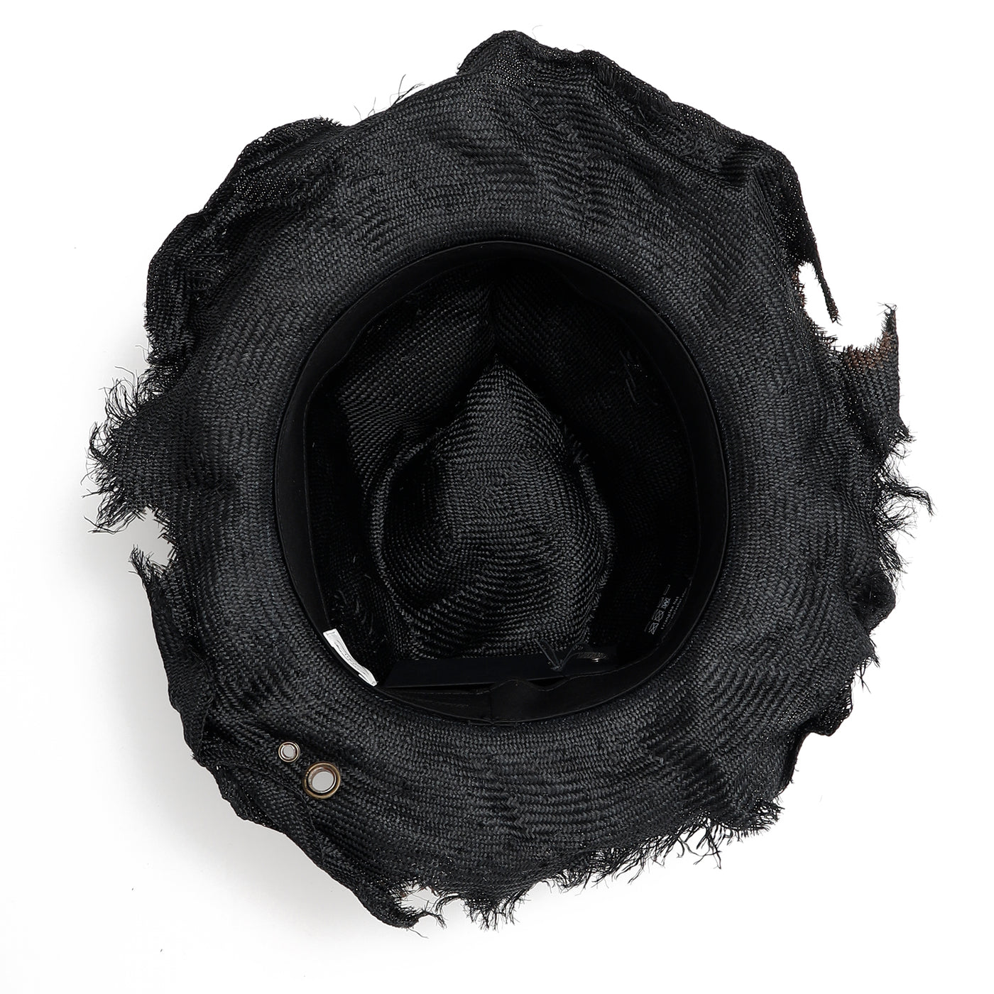 Damege&Burned Double Sisol Eyelet Hat / BLACK