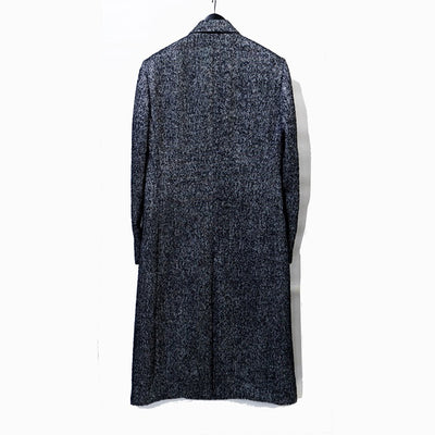Tweed semi-double long coat / TWEED