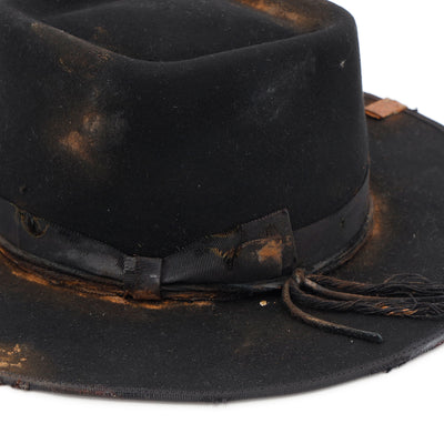Wool Damage Diamond Hat / BLACK