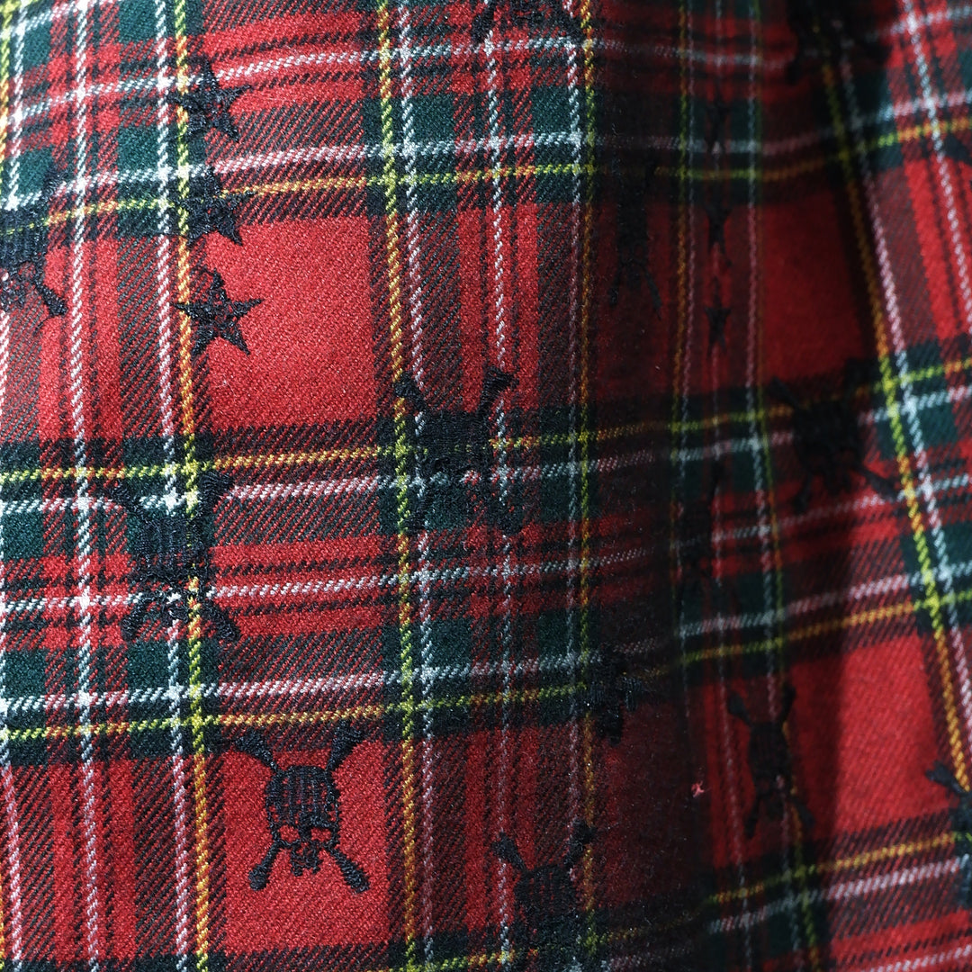 Roen × Shohei Takamiya RED CHECK LEATHER CHANGING COAT / RED