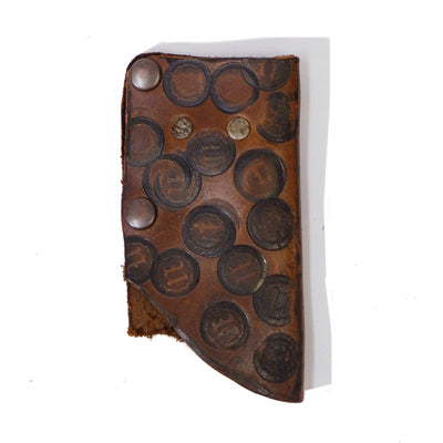 Leather Studs Key Case / BROWN