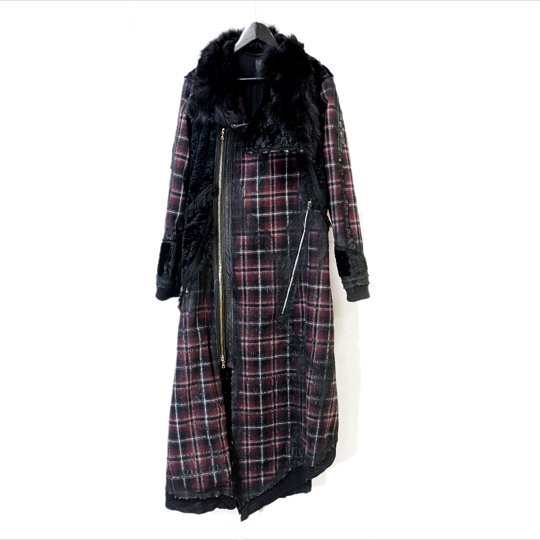 Shohei Takamiya Check LONG COAT / RED – ANRE-R SALON