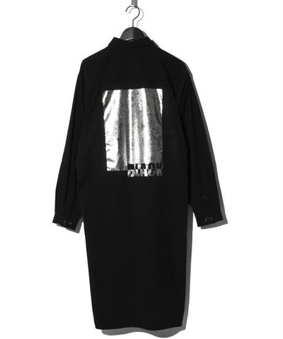  Solotex foil printed long shirt BLACK