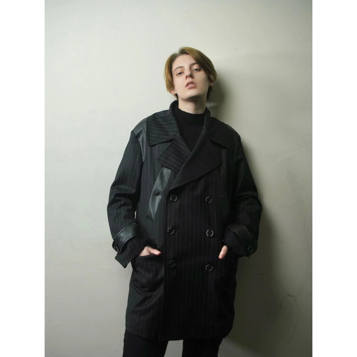 SWITCHBLADE(スイッチブレード) HYBRID STRIPED LIGHT PEACOAT / BLACK  
