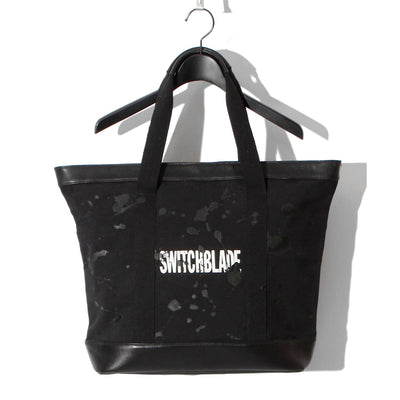 SPLASH CANVAS TOTE BAG (with POUCH) / BLACK