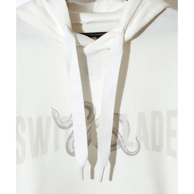 SNAKES AND CURVED LETTERS PARKA / WHITE