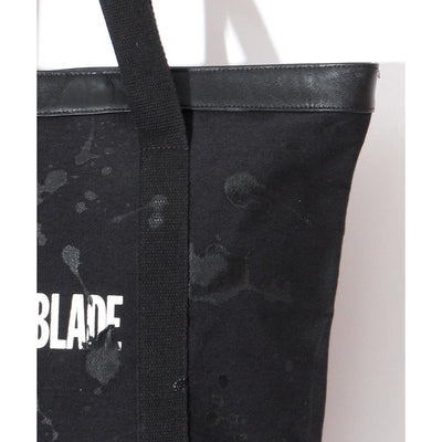 SPLASH CANVAS TOTE BAG (with POUCH) / BLACK