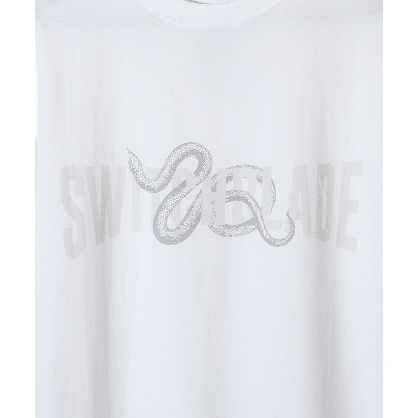 SNAKES AND CURVED LETTERS TEE / WHITE