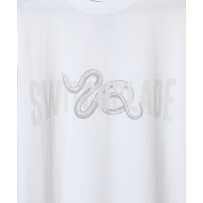 SNAKES AND CURVED LETTERS TEE / WHITE