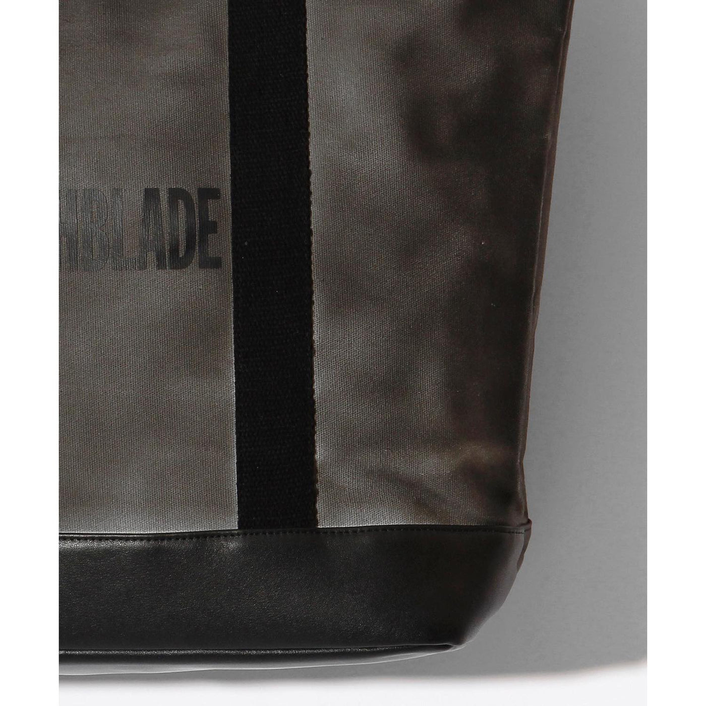 SPRAYED CANVAS TOTE BAG (with POUCH) / BLACK